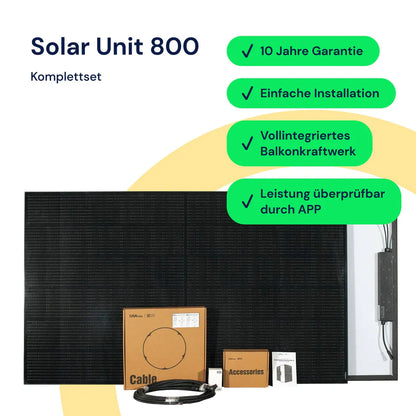 Balkonkraftwerk DAH SOLAR DAH-SU800D mit 840W/800W Photovoltaik DAH   